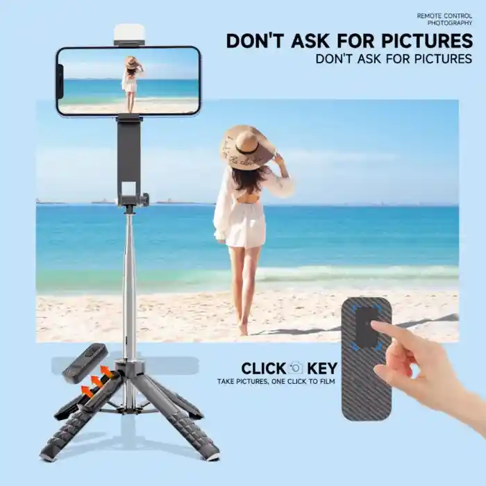 NeePho NP-L8 3-IN-1 Mini Four-Legged Selfie Stick With Wireless Remote for Cellphones